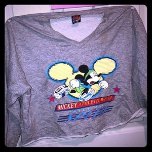Vintage Mickey Mouse crop top long sleeve